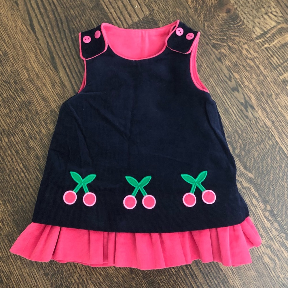 NWOT Reversible Navy/Pink Florence Eiseman Corduroy Dress 3M